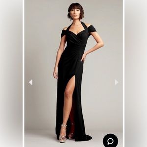 Tadashi Shoji Bramble Cold-Shoulder Gown